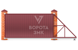 Откатные ворота 8000×2300 ЗМК-8140
