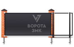 Дачные откатные ворота 2000×2100 ЗМК-7314