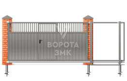 Ворота откатные 3600×2200 недорогие ЗМК-7340